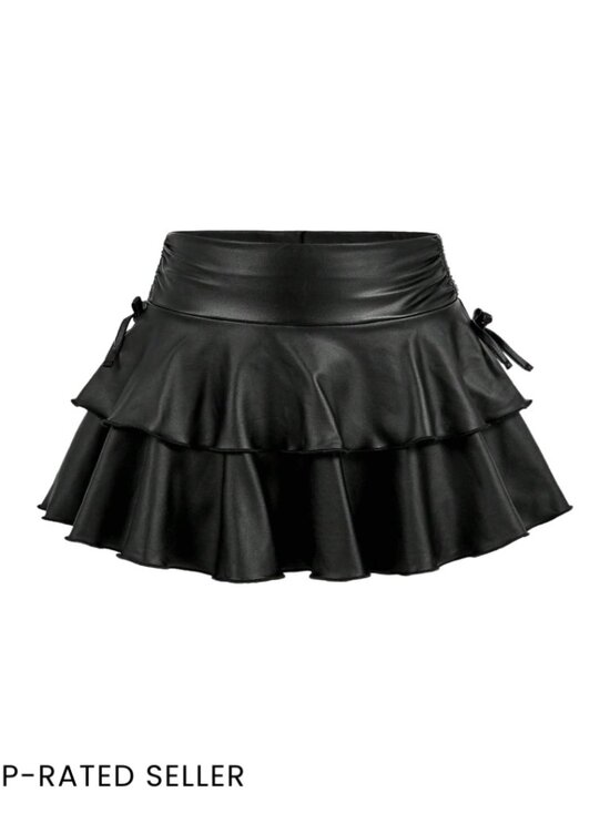 Other - Girls High Waisted Ruffle Layered Mini Skirt Flowy Skater Tennis Style